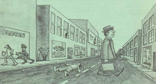 Cartoon from 1972 Narconon Newsletter