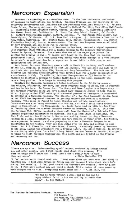 Drugs Threaten Society 1972 Newsletter Page 3