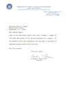 Letter from senator