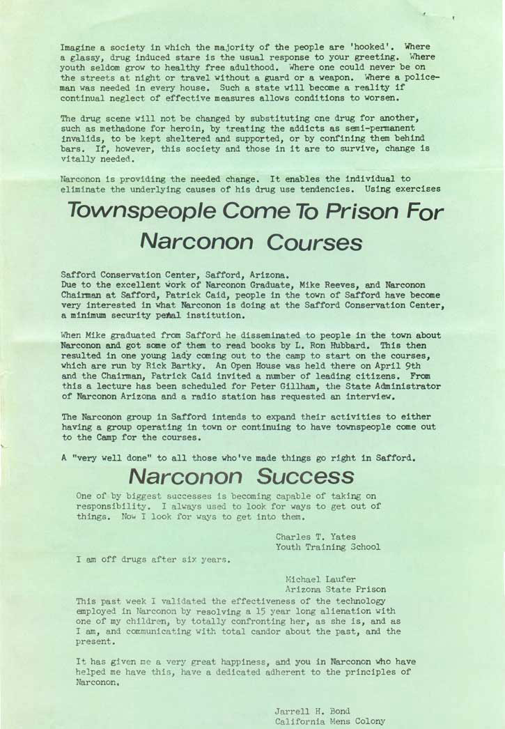 1972 Narconon Newsletter Page 2