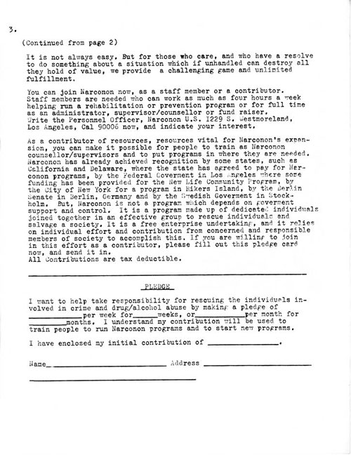 Handling a Social Disaster 1973 Newsletter PG 2