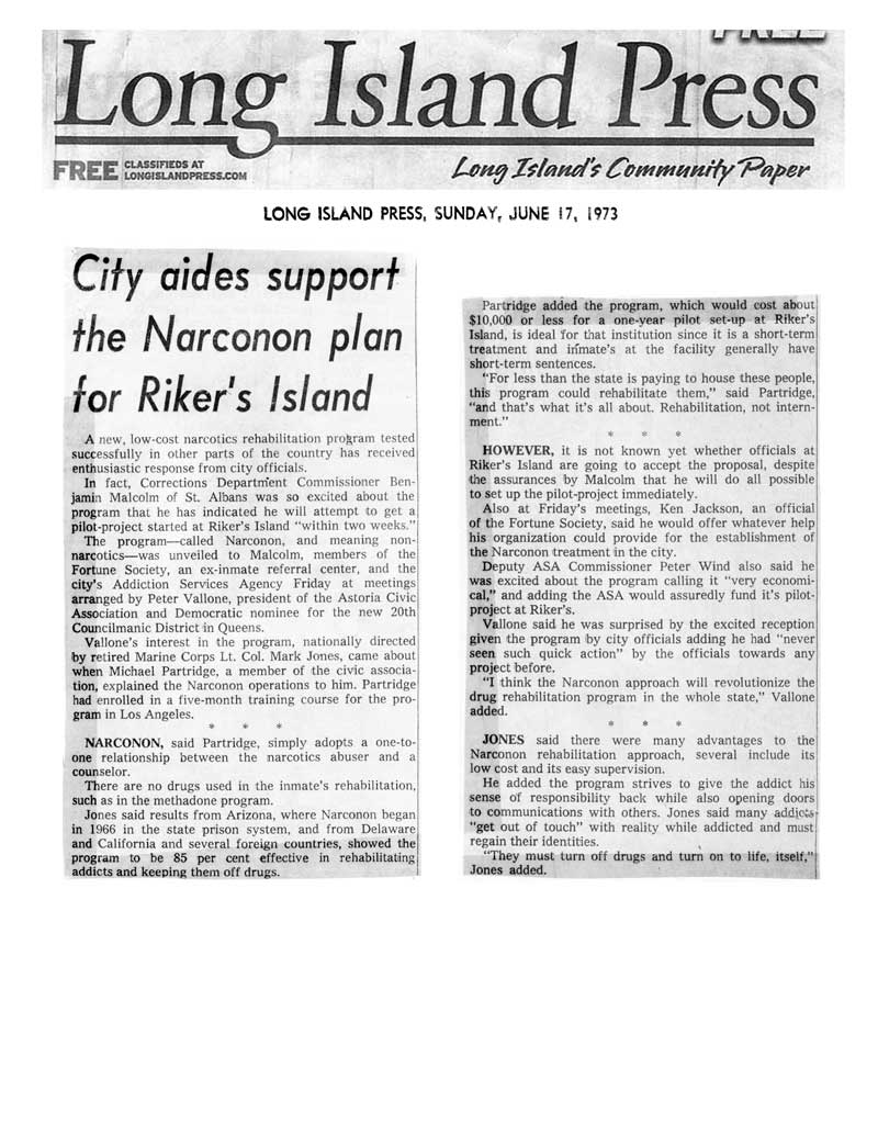 Rikers Island Support