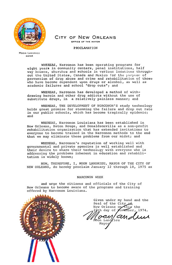 New Orleans Louisiana Proclamation