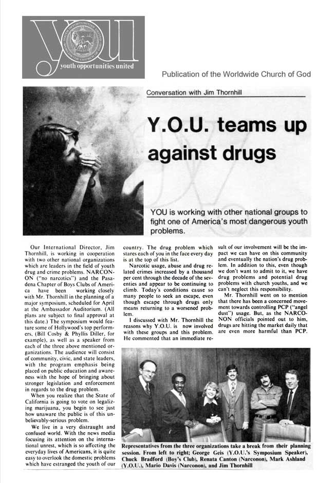 Y.O.U. Teams Up Against Drugs