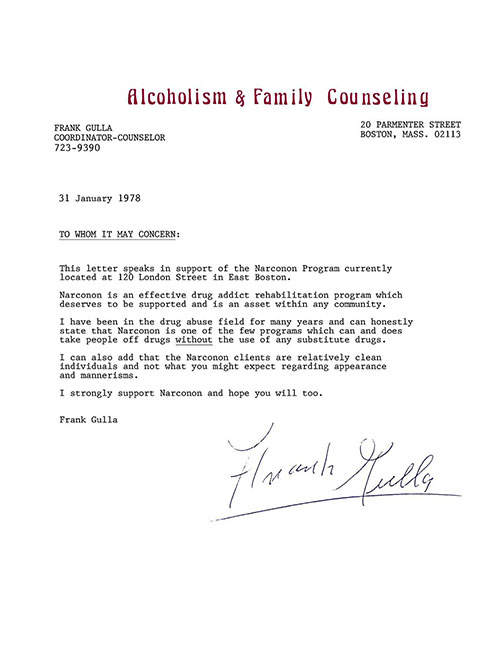 Letter of Recognition Effective Rehab Program