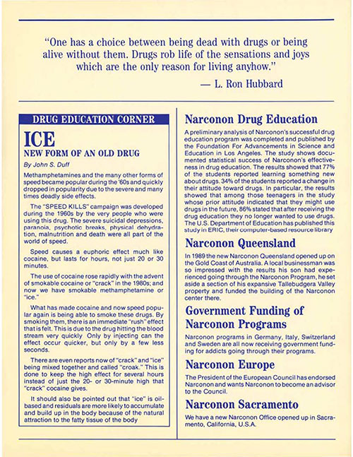 Black Tie Event Narconon Newsletter 1990 pg3