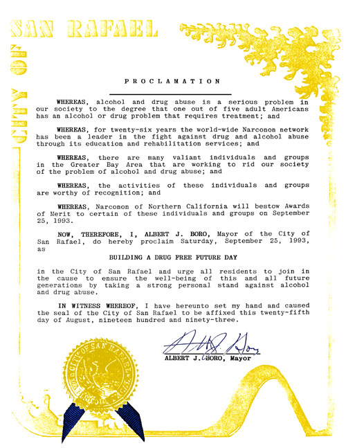 San Pablo California Proclamation