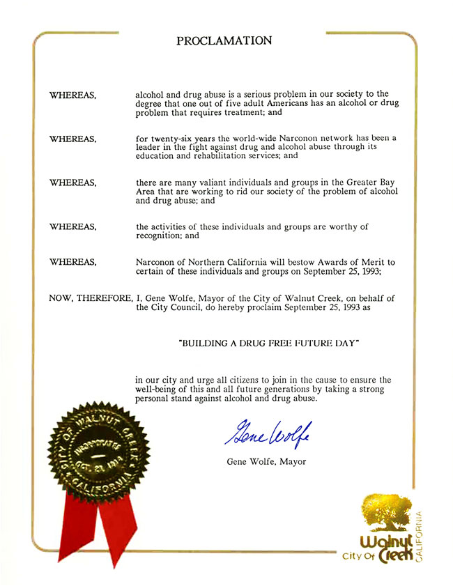 Sonoma California Proclamation