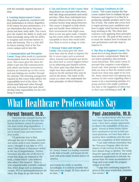 Professionally Speaking Narconon Newsletter Issue 2 page 7