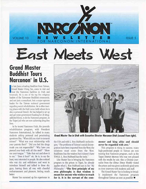 East Meets West Narconon Newsletter pg1