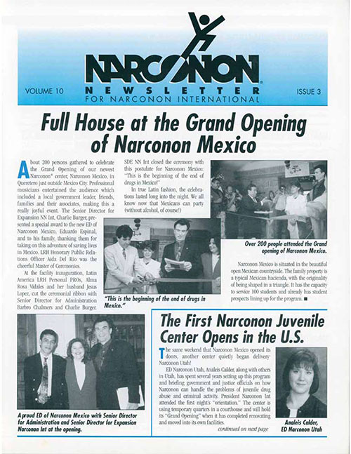 Mexico Grand Opening 1998 Newsletter pg1