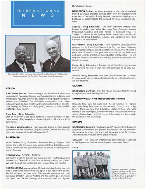 The First Step Around the World Narconon Newsletter pg6