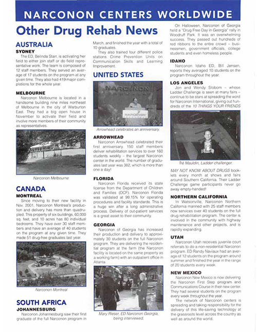 Worldwide Grassroots Movement Could Handle the Drug Problem Newsletter pg6